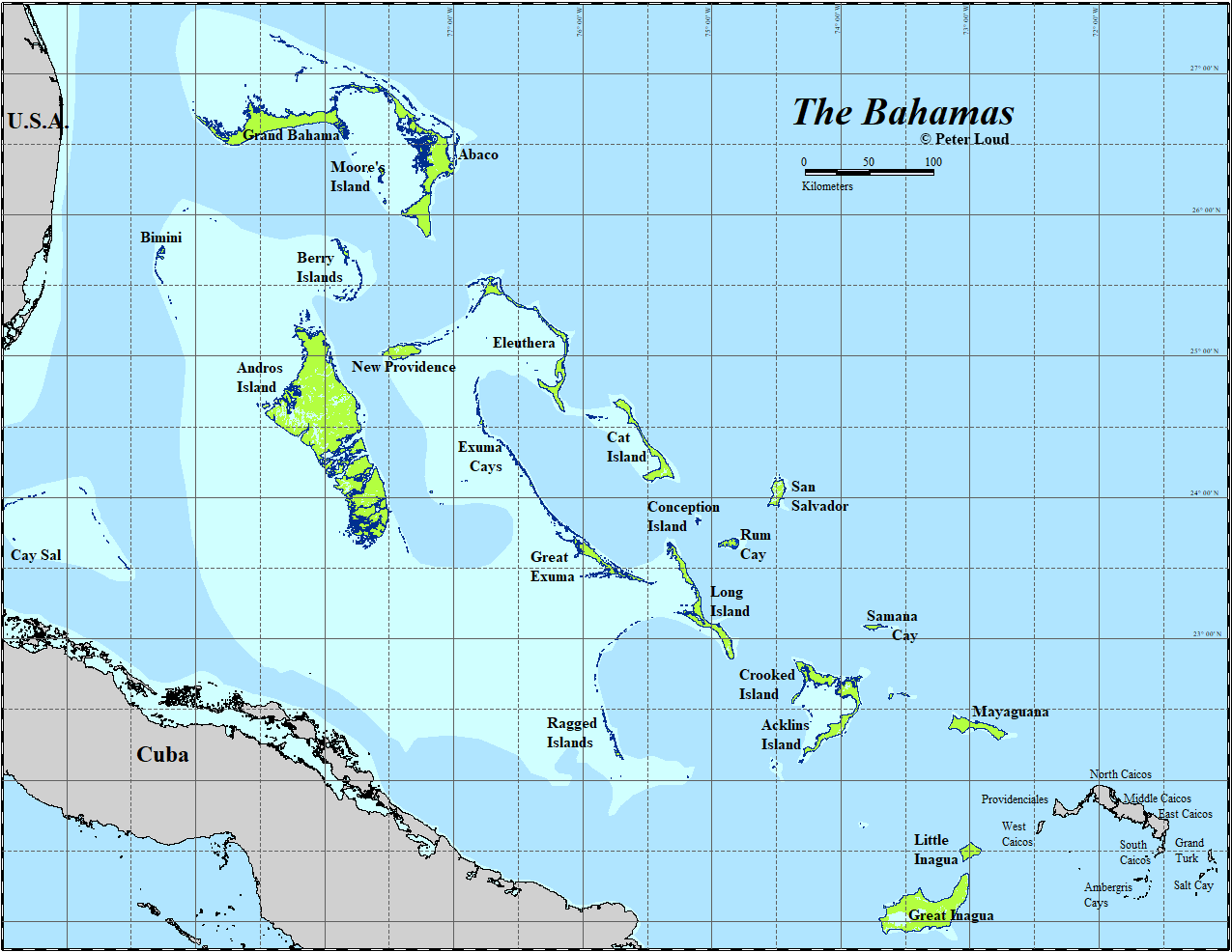 Map of Bahamas