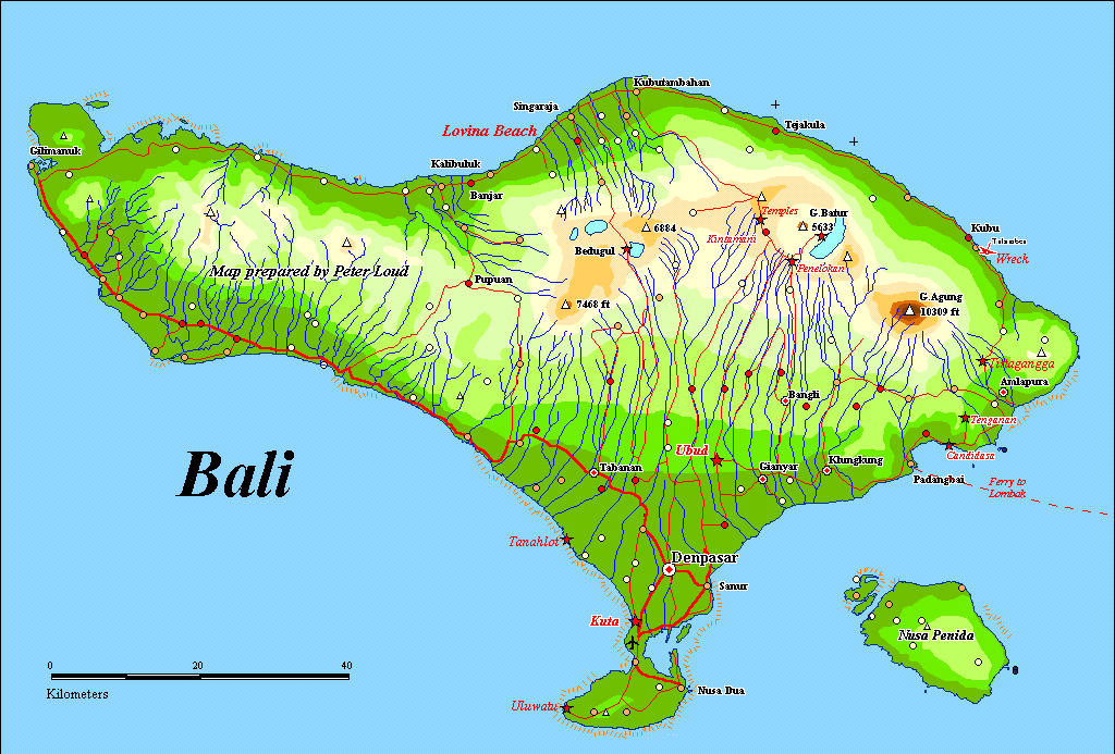 Map of Lombok
