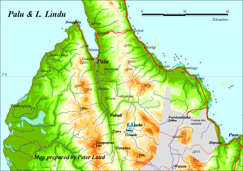 Map of Central Sulawesi