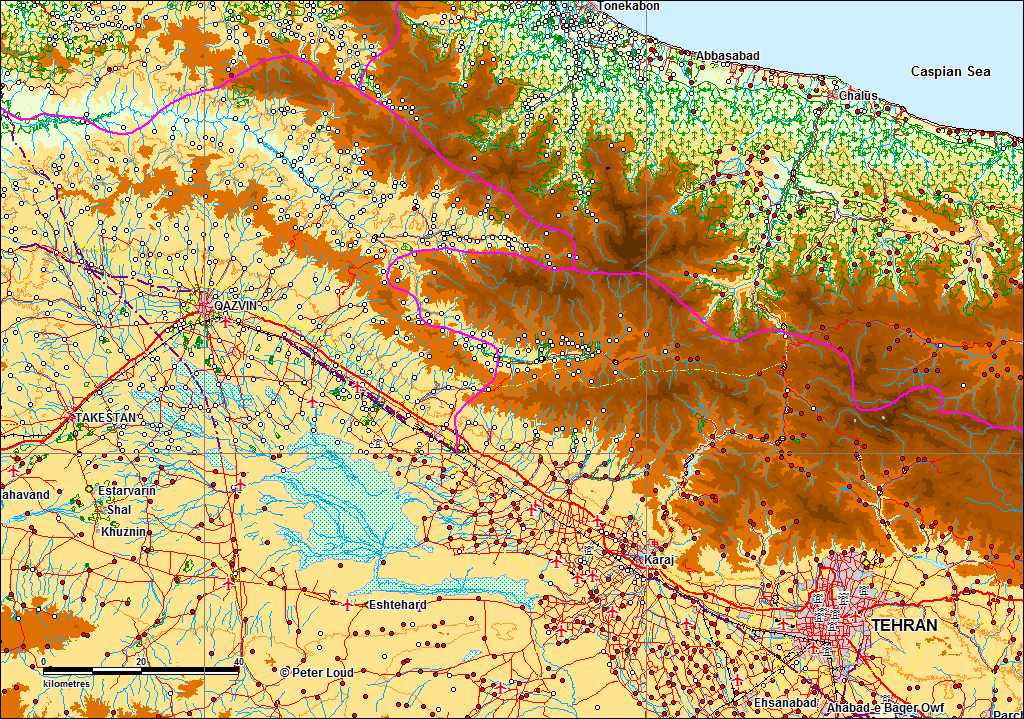 Mao of Teheran area.