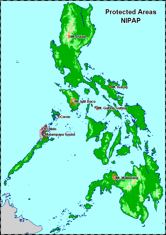 Protected Areas Map of Philippines